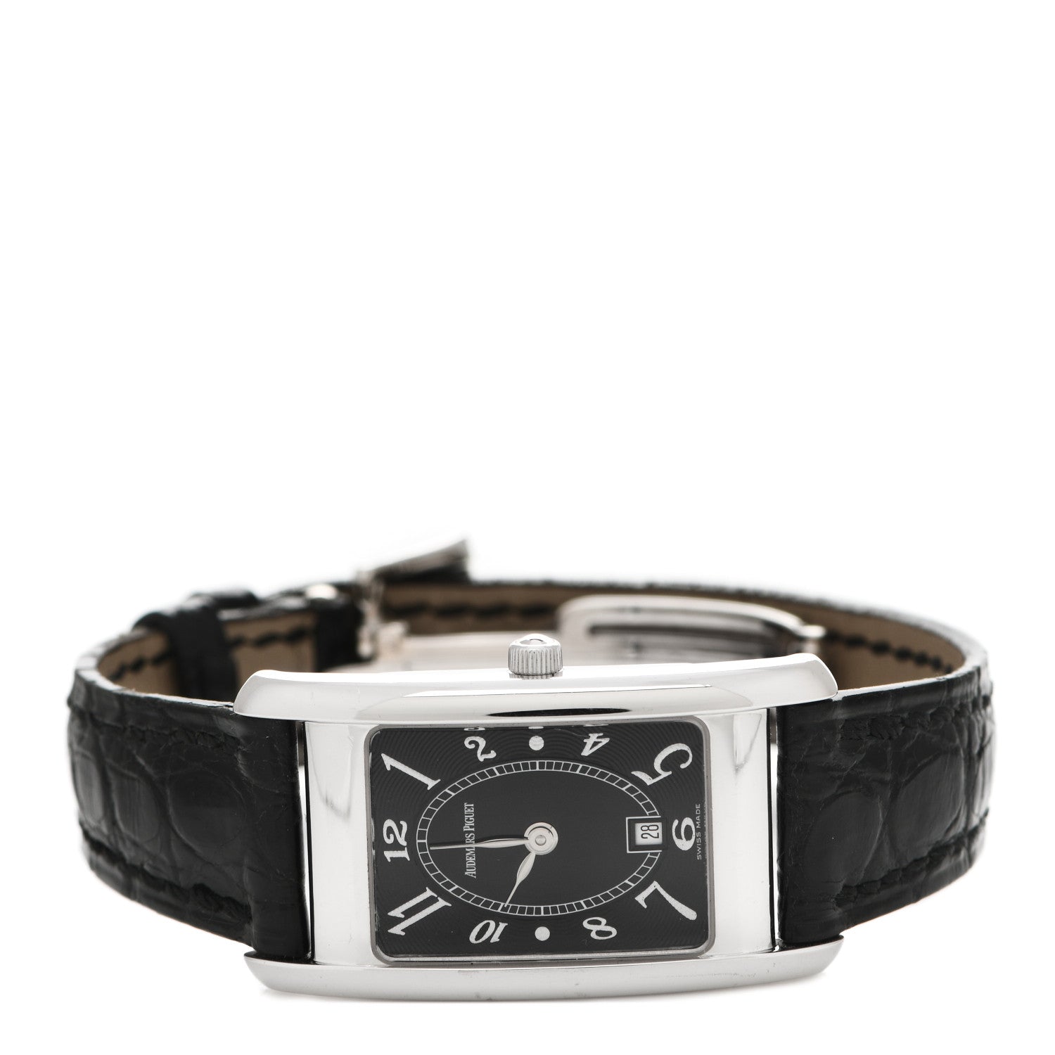 Audemars Piguet 18K White Gold Alligator 21mm Edward Piguet Quartz Watch Black 67324BC.OO.D001CR.01 2 of 5