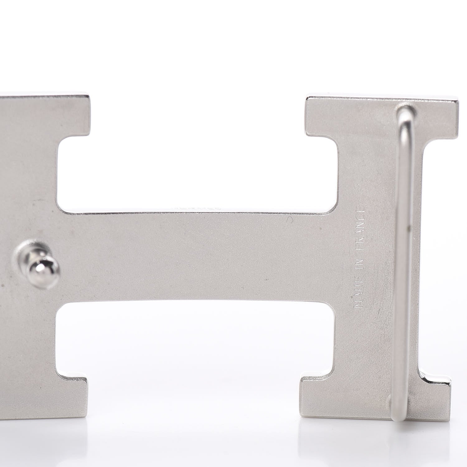 Hermes Polished Palladium 32mm H Belt Buckle Silver 4 of 4