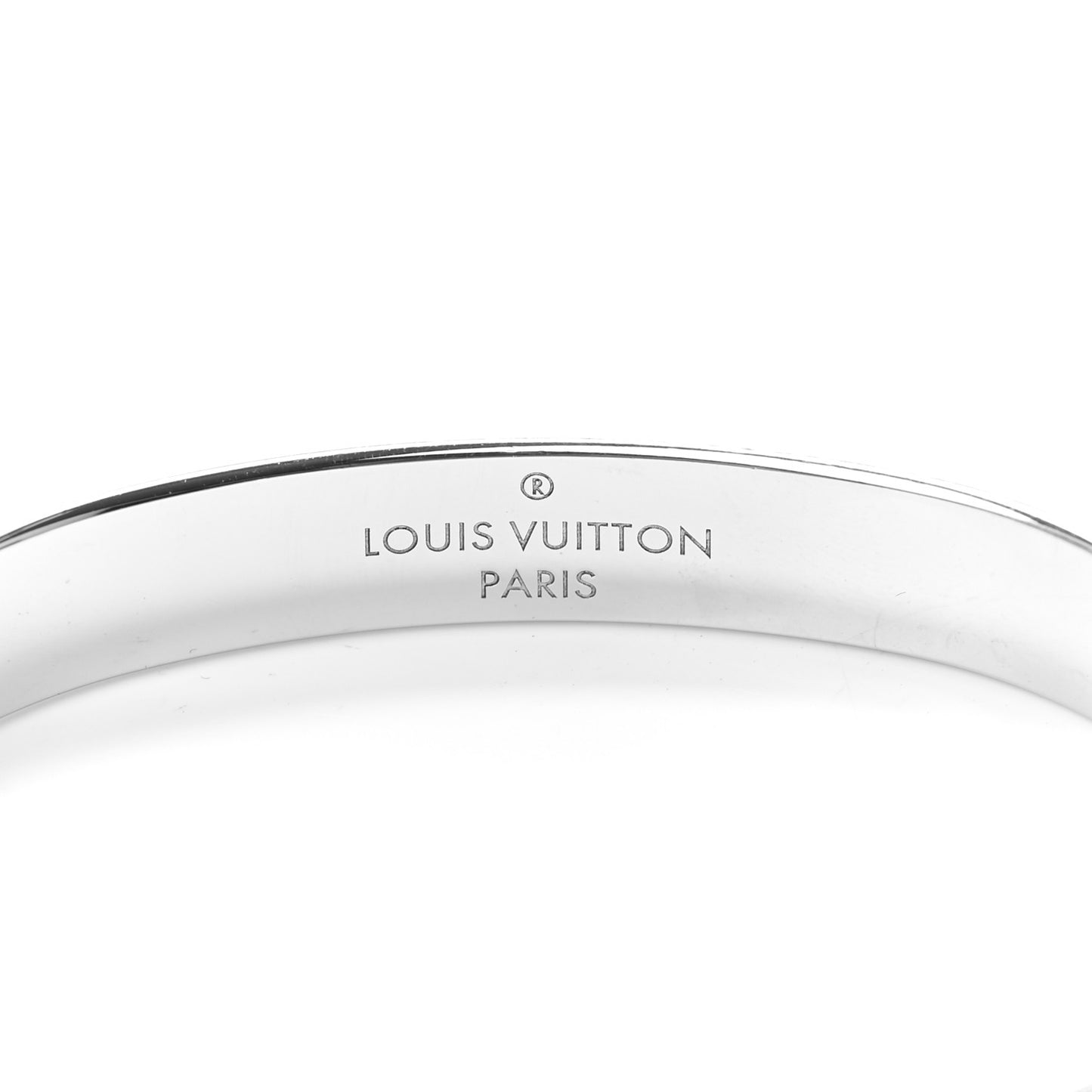 Brass Palladium Plated Nanogram Cuff M Silver
