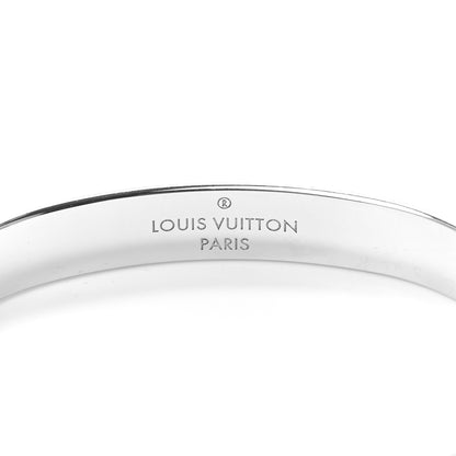 Louis Vuitton Brass Palladium Plated Nanogram Cuff M Silver 4 of 7