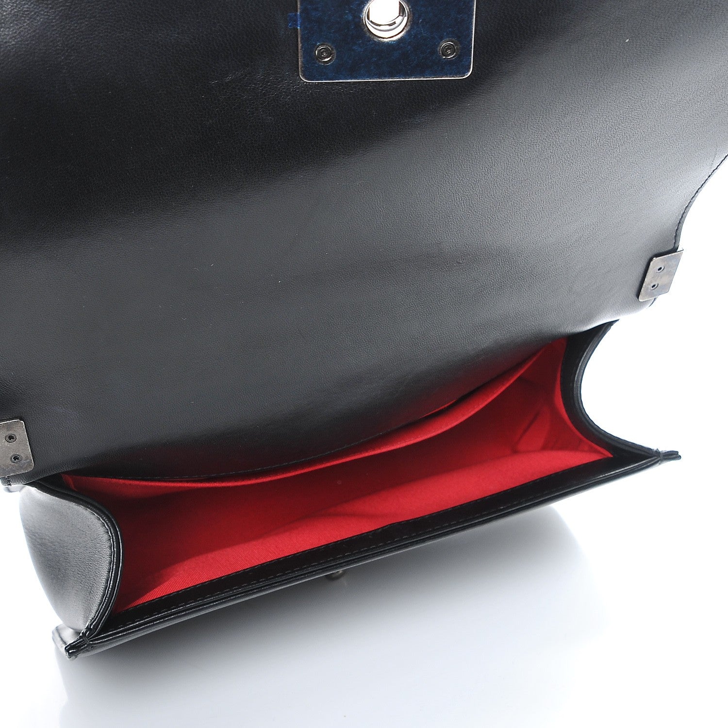 Chanel Lambskin Tweed Logo Embroidered Medium Boy Flap White Red Black 5 of 8