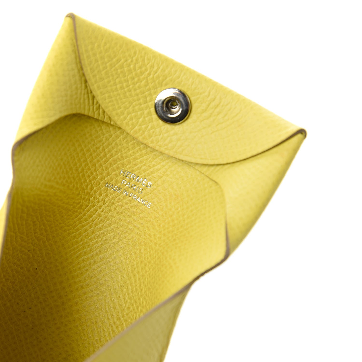 Hermes Epsom Bastia Coin Purse Lime 9 of 11
