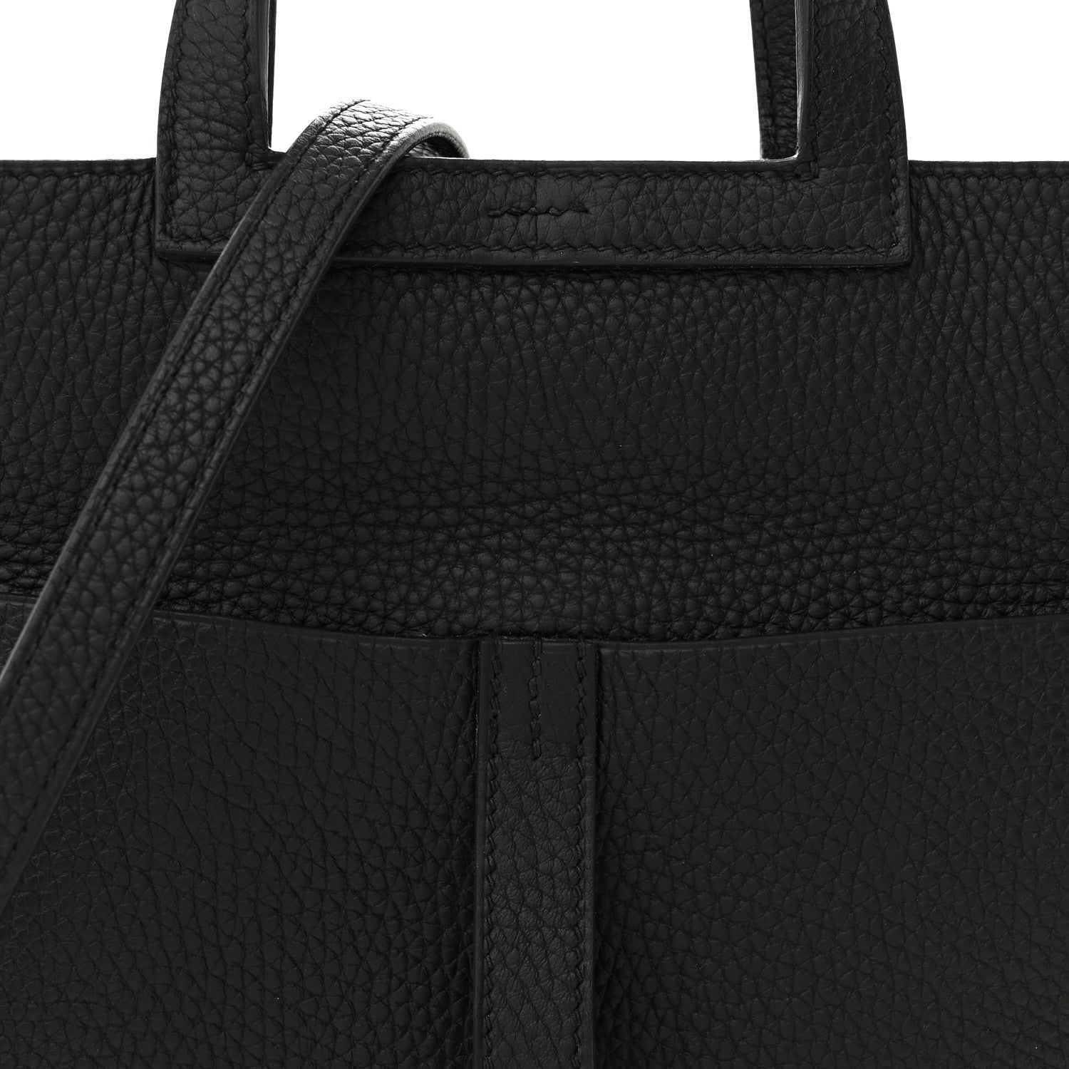 Hermes Taurillon Clemence Halzan 25 Black 7 of 11