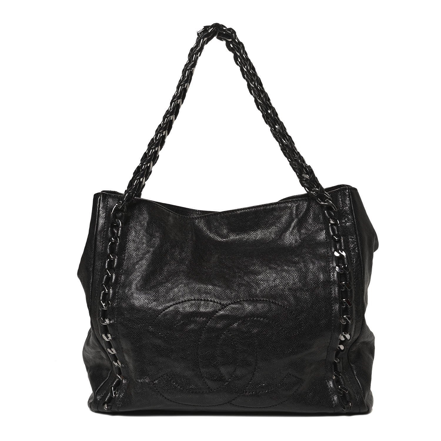 Chanel Glazed Caviar Modern Chain Tote Black 1 of 10
