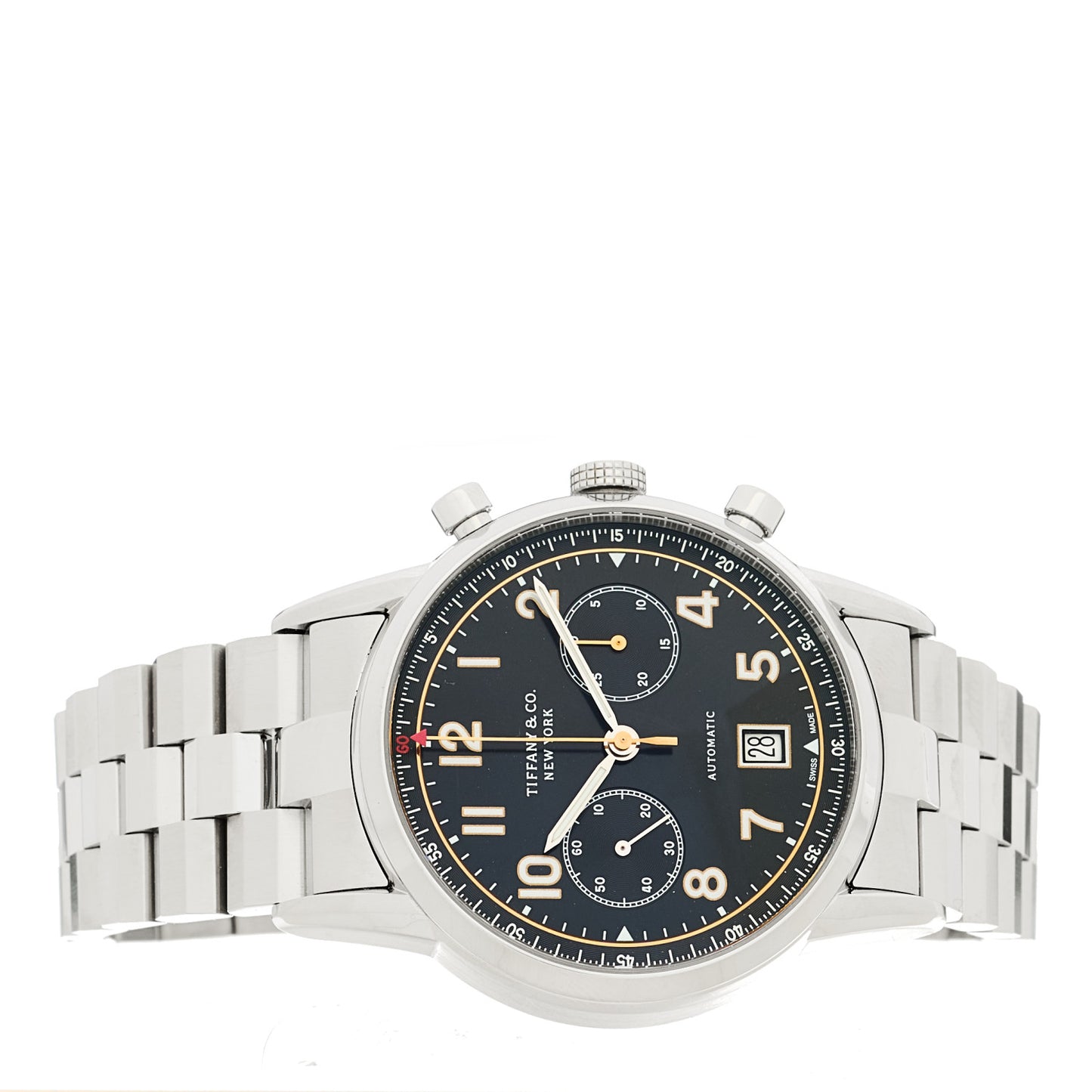 Stainless Steel 42mm CT60 Chronograph Automatic Watch Black