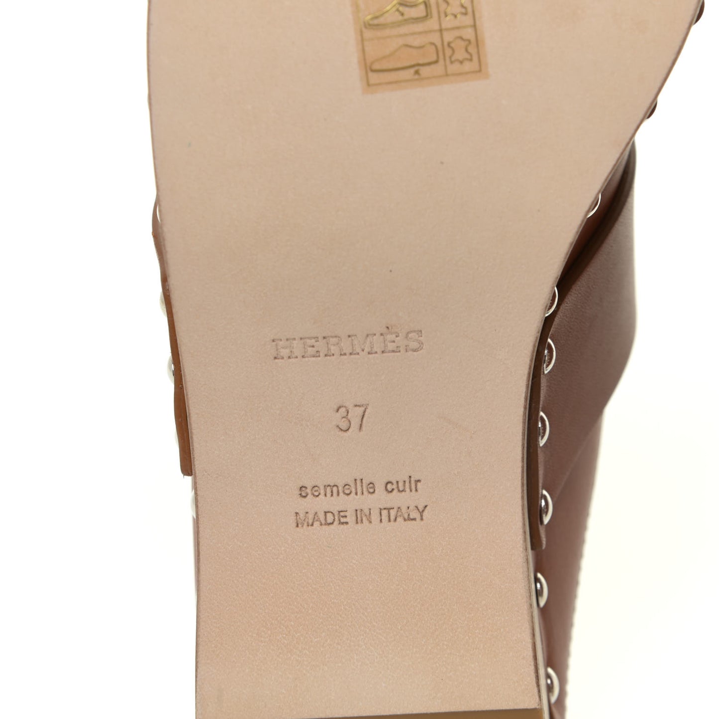 Calfskin Calya Mules 37 Naturel