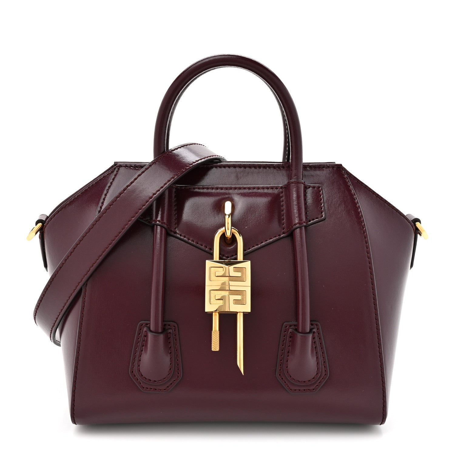 Givenchy Box Calfskin Mini Lock Antigona Oxblood Red 1 of 13