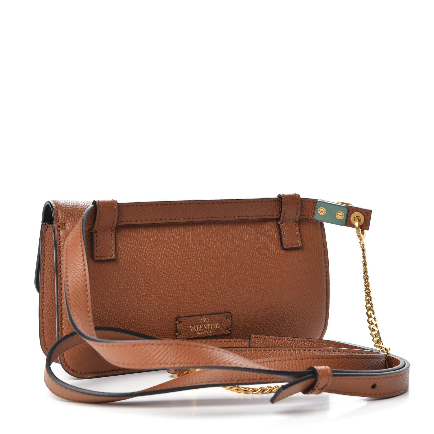 Valentino Garavani Grainy Calfskin VSling Belt Bag Saddle Brown 4 of 11