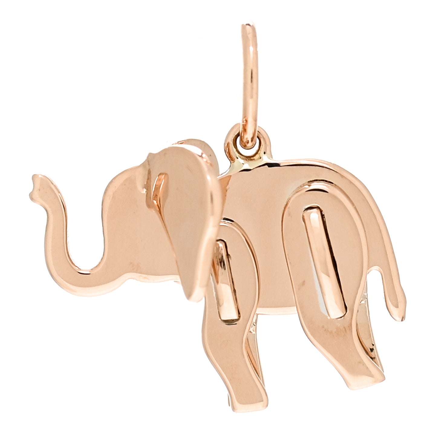 18K Rose Gold Save The Wild Elephant Charm