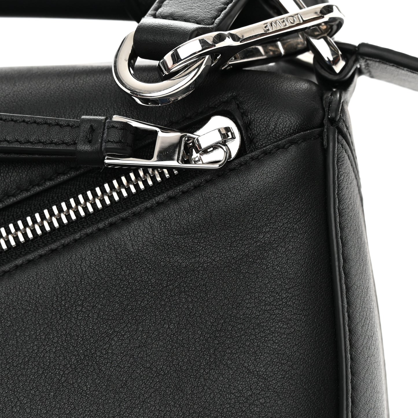 Calfskin Small Puzzle Bag Black