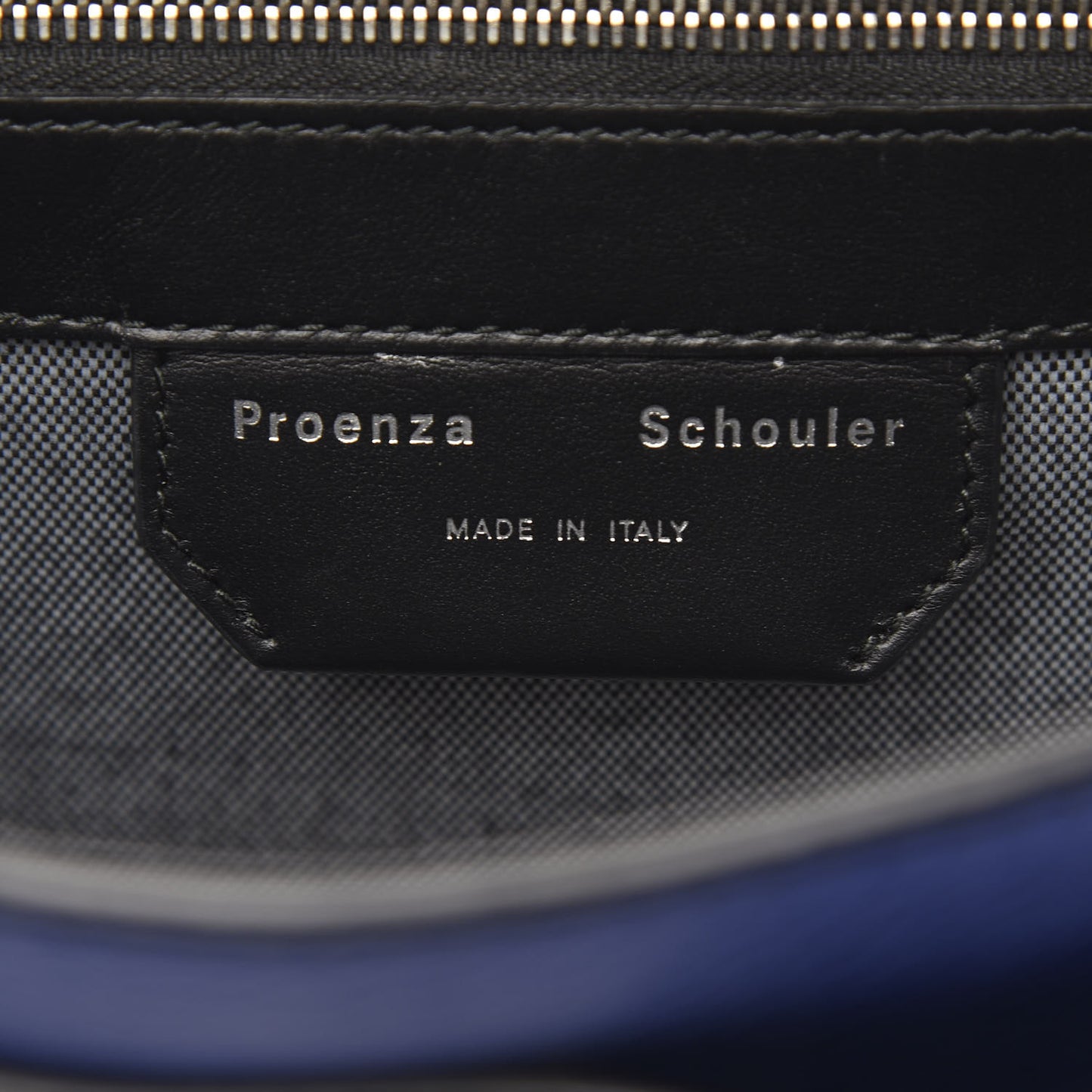 Grainy Calfskin Tiny PS1 Patchwork Satchel Blue