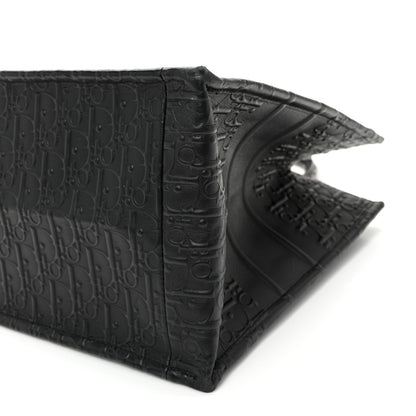 Christian Dior Oblique Calfskin Embossed Medium Book Tote Black 10 of 11