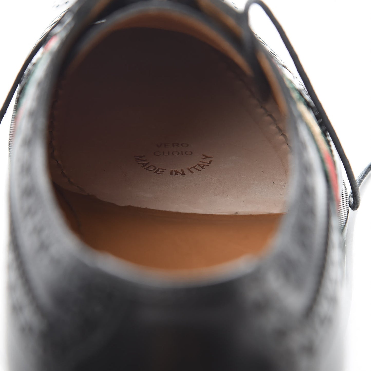 Calfskin Web Bee Embroidered Mens Wingtip Derby Loafers 10 Black