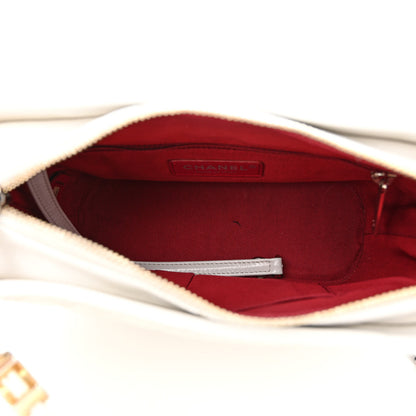 Chanel Aged Calfskin Quilted Small Gabrielle Hobo White 5 of 18