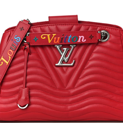 Louis Vuitton Calfskin New Wave Chain Tote Ecarlate 8 of 11