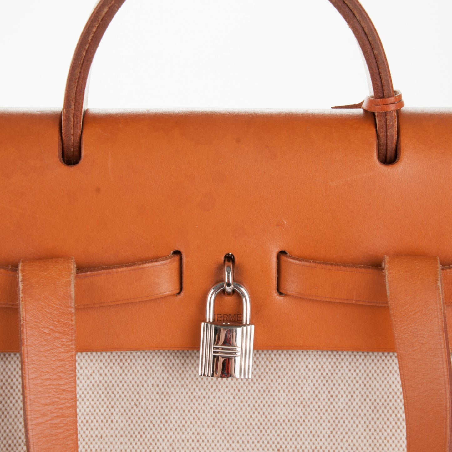 Toile Vache Calfskin Herbag 30 PM Backpack Natural
