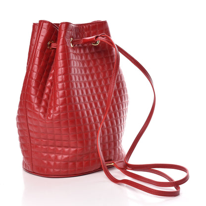 Celine Calfskin Quilted Small C Backpack Red 3 of 14