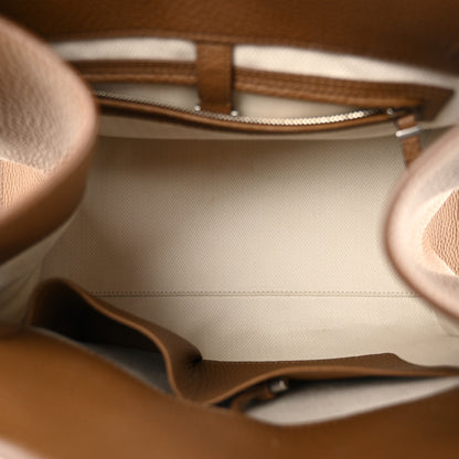 The Row Matte Grained Calfskin Soft Margaux 12 Taupe 5 of 9