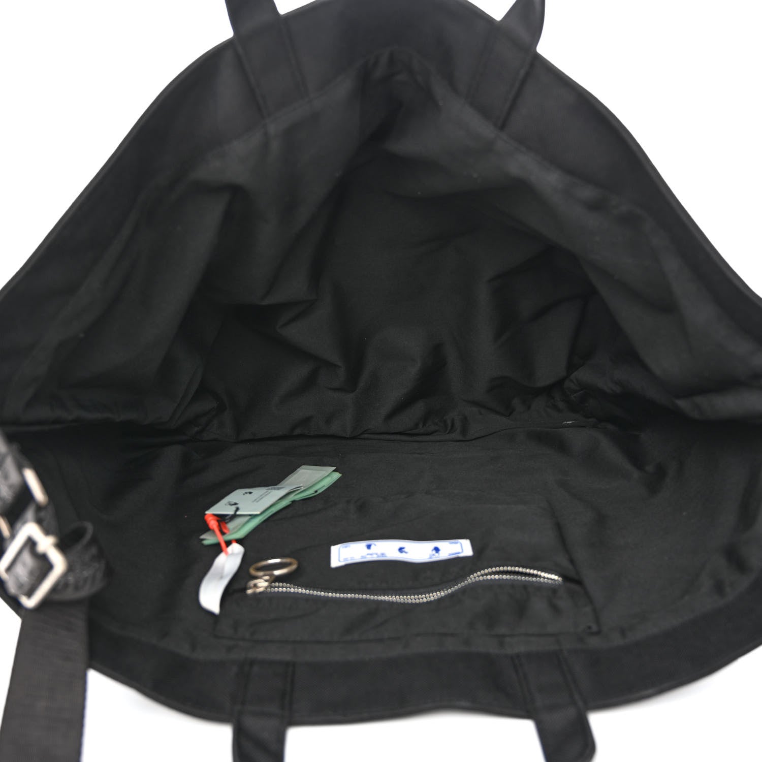 Off-White Canvas Goods Quote Tote Black White 5 of 12
