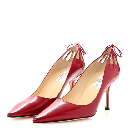Jimmy Choo Calfskin Anouk 100 Pumps 40 Red 4 of 9