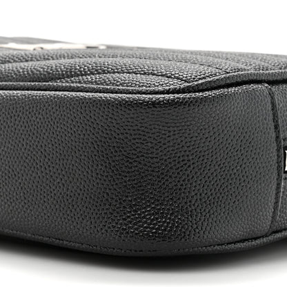 Saint Laurent Grain De Poudre Matelasse Monogram Mini Lou Camera Bag Black 9 of 11