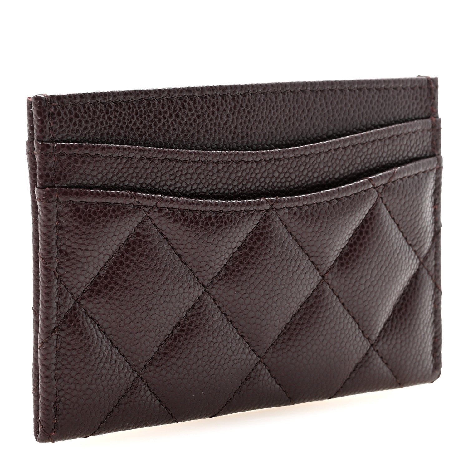 Chanel Caviar Quilted Card Holder Dark Brown 3 of 8