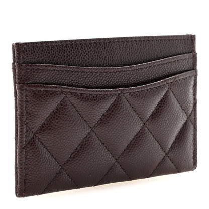 Chanel Caviar Quilted Card Holder Dark Brown 3 of 8