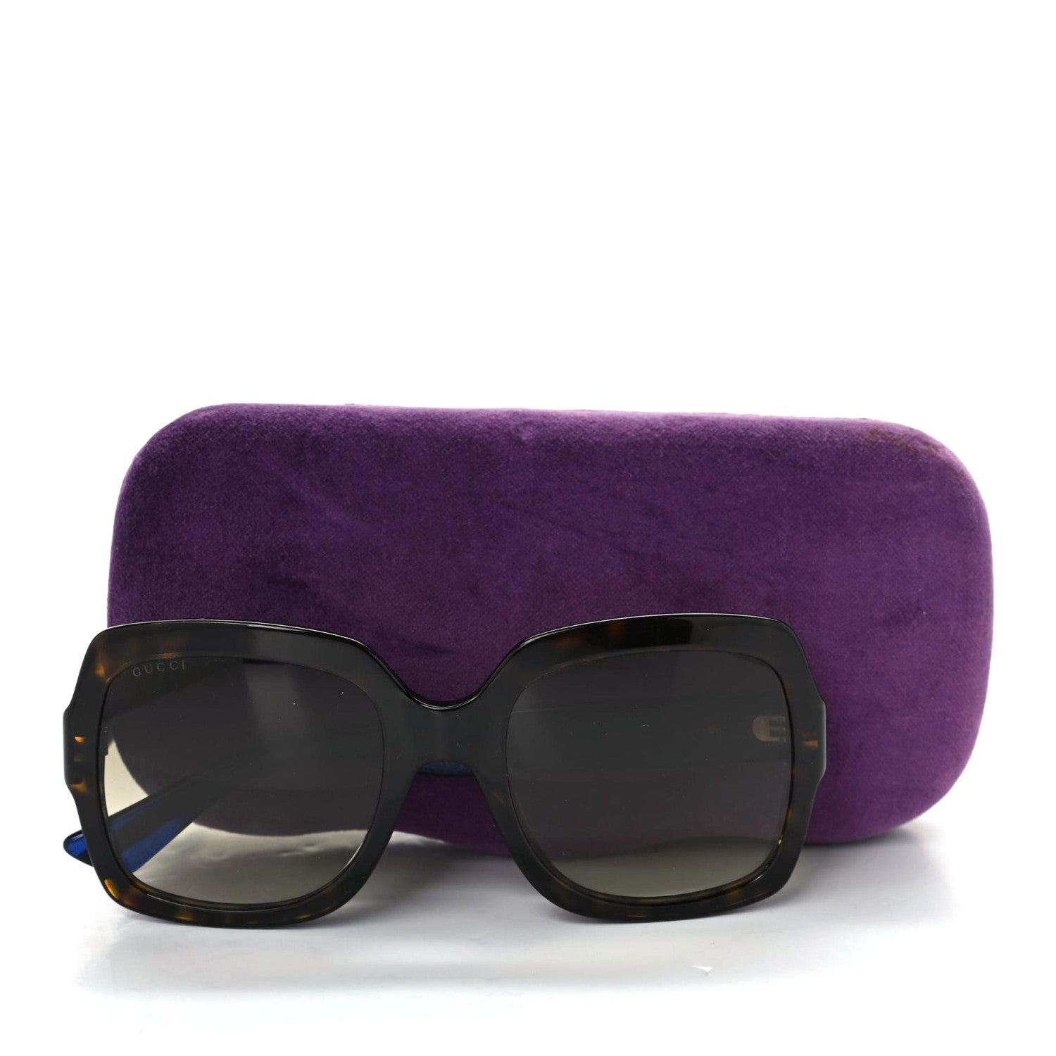 Gucci Oversize Square Web GG 0036S Sunglasses Tortoise 9 of 9