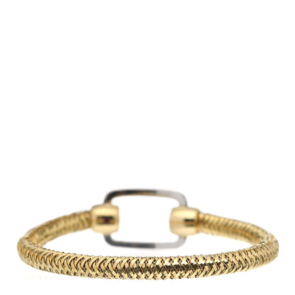Roberto Coin 18K Yellow White Gold Diamond Flex Primavera Bangle Bracelet 3 of 4