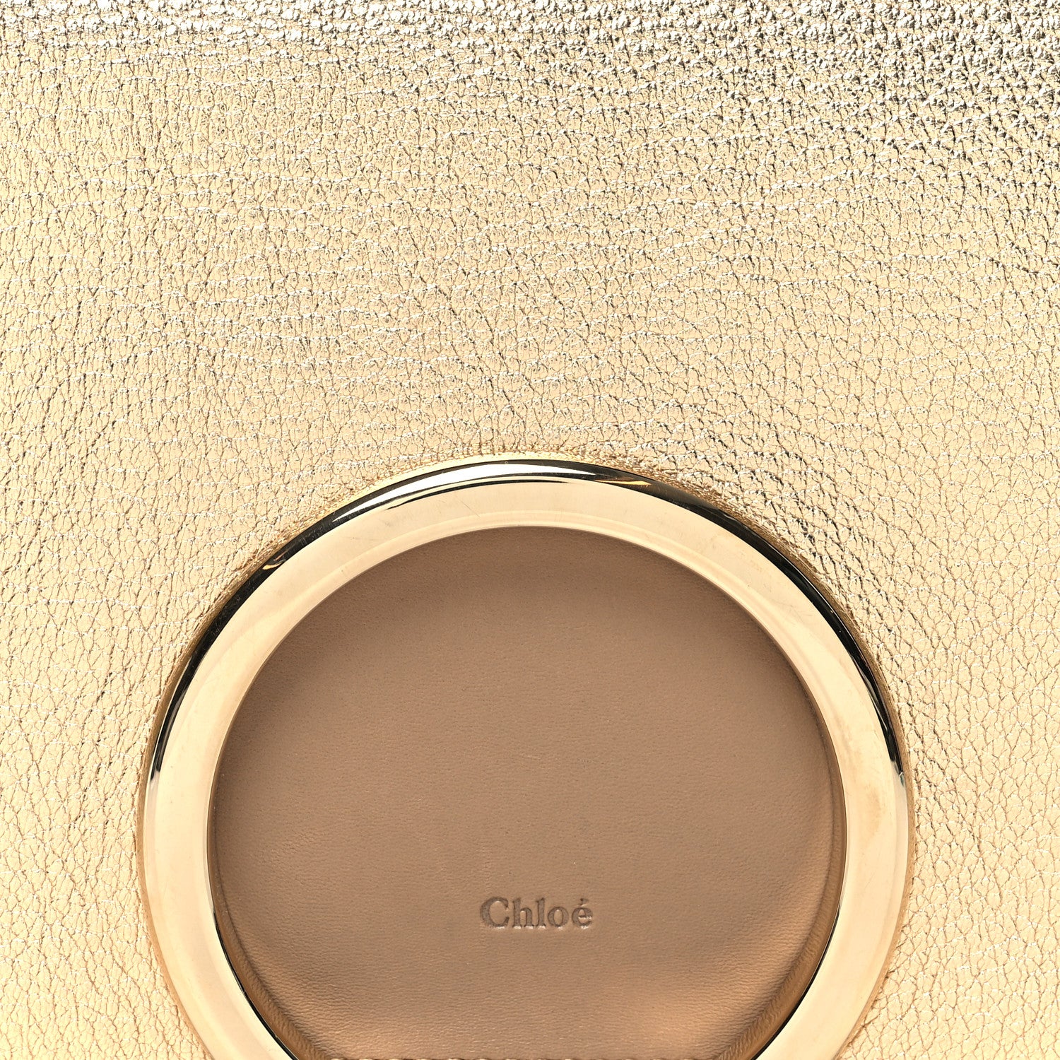 Chloe Metallic Grained Calfskin Gabrielle Gold Chestnut 10 of 15