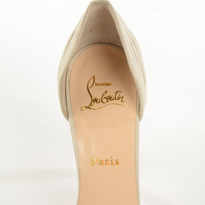 Christian Louboutin Nappa Leather Turbella 120 Platform Pumps 38.5 Ciment 7 of 7