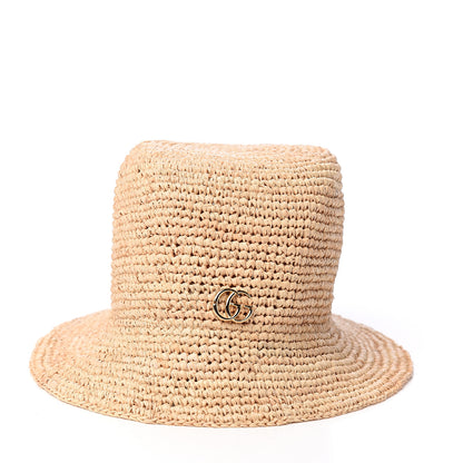 Gucci Raffia Double G Bucket Hat S Ivory 2 of 6