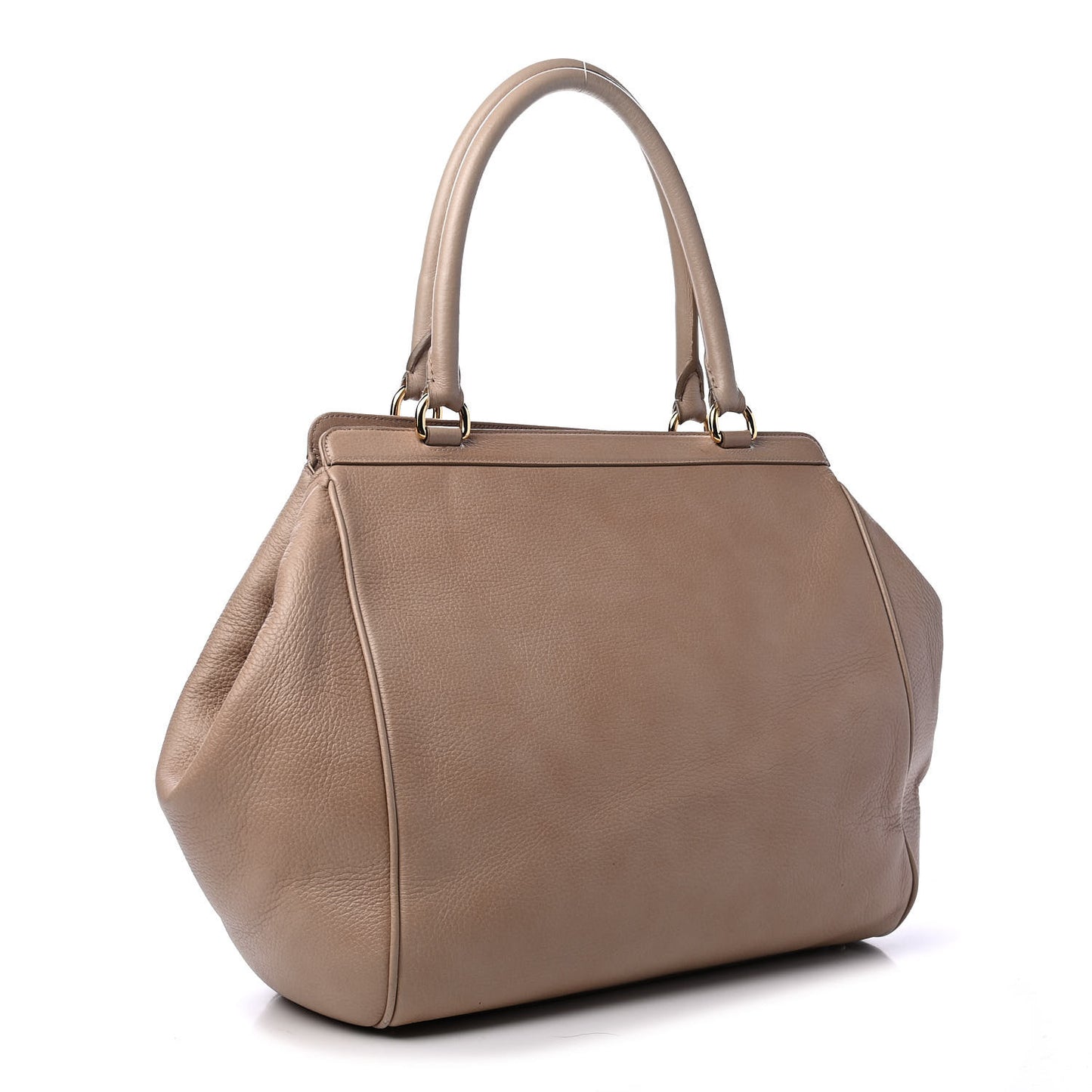 Grained Deerskin Miss Monica Satchel Nude