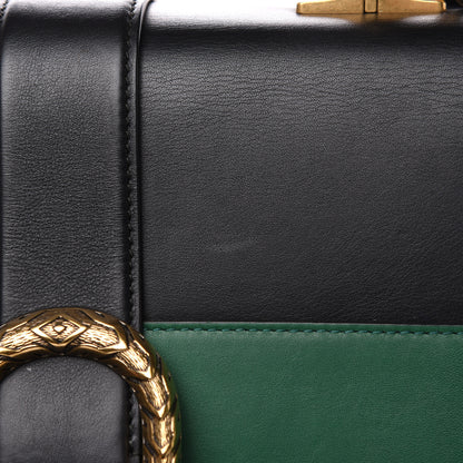 Gucci Calfskin Bamboo Web Large Dionysus Top Handle Bag Black Bright Evergreen Hibiscus Red 11 of 16