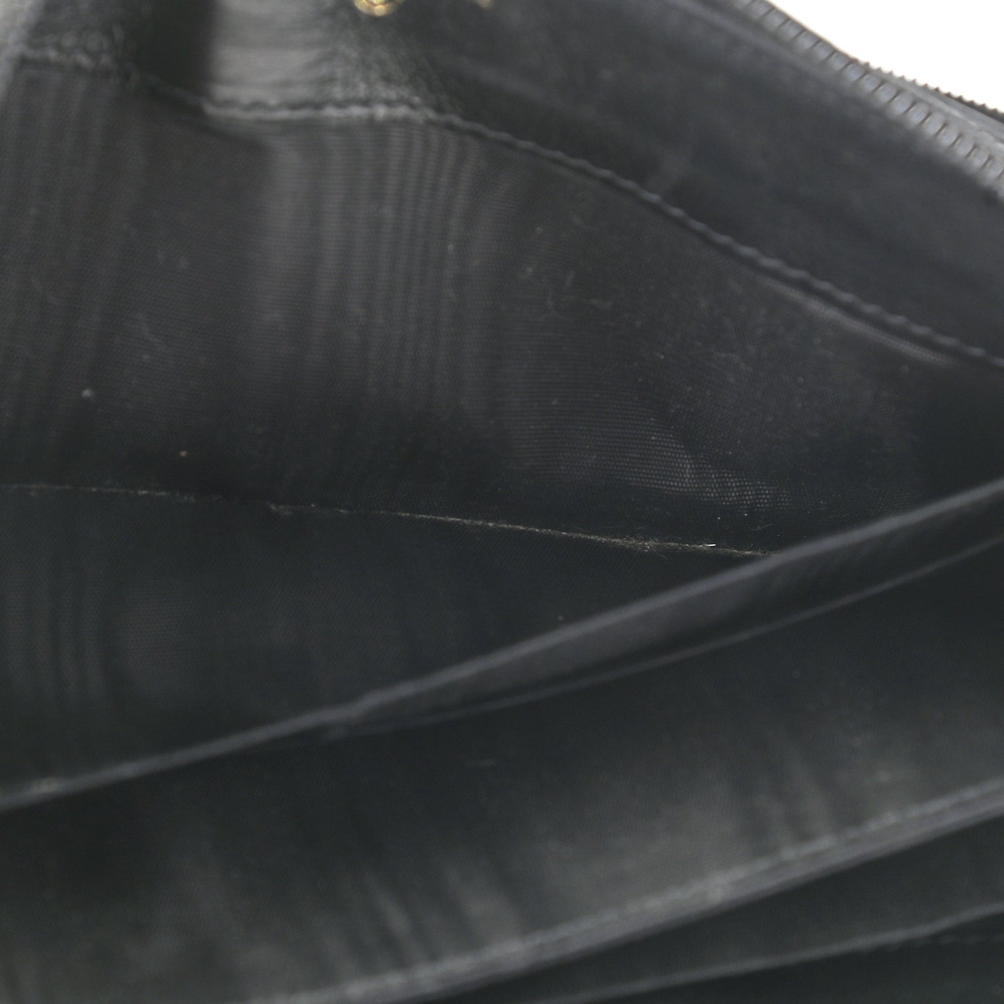 Caviar Large Timeless CC Zip Around Wallet Black