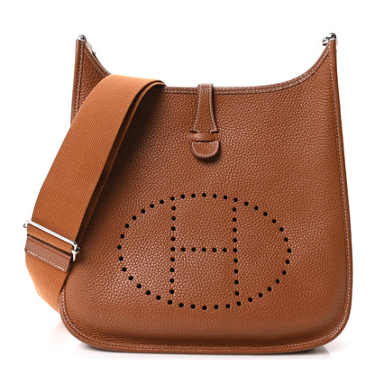 Hermes Taurillon Clemence Evelyne III PM Gold 1 of 11