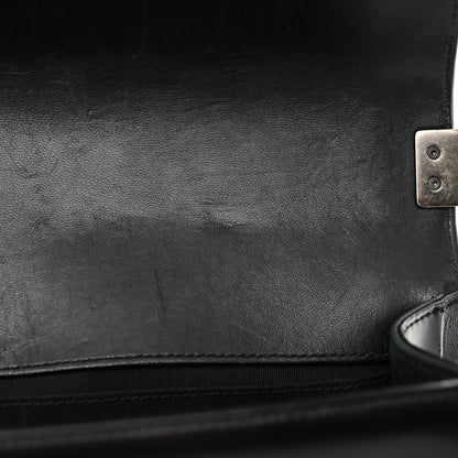 Chanel Glazed Calfskin Medium Boy Flap Black 12 of 13