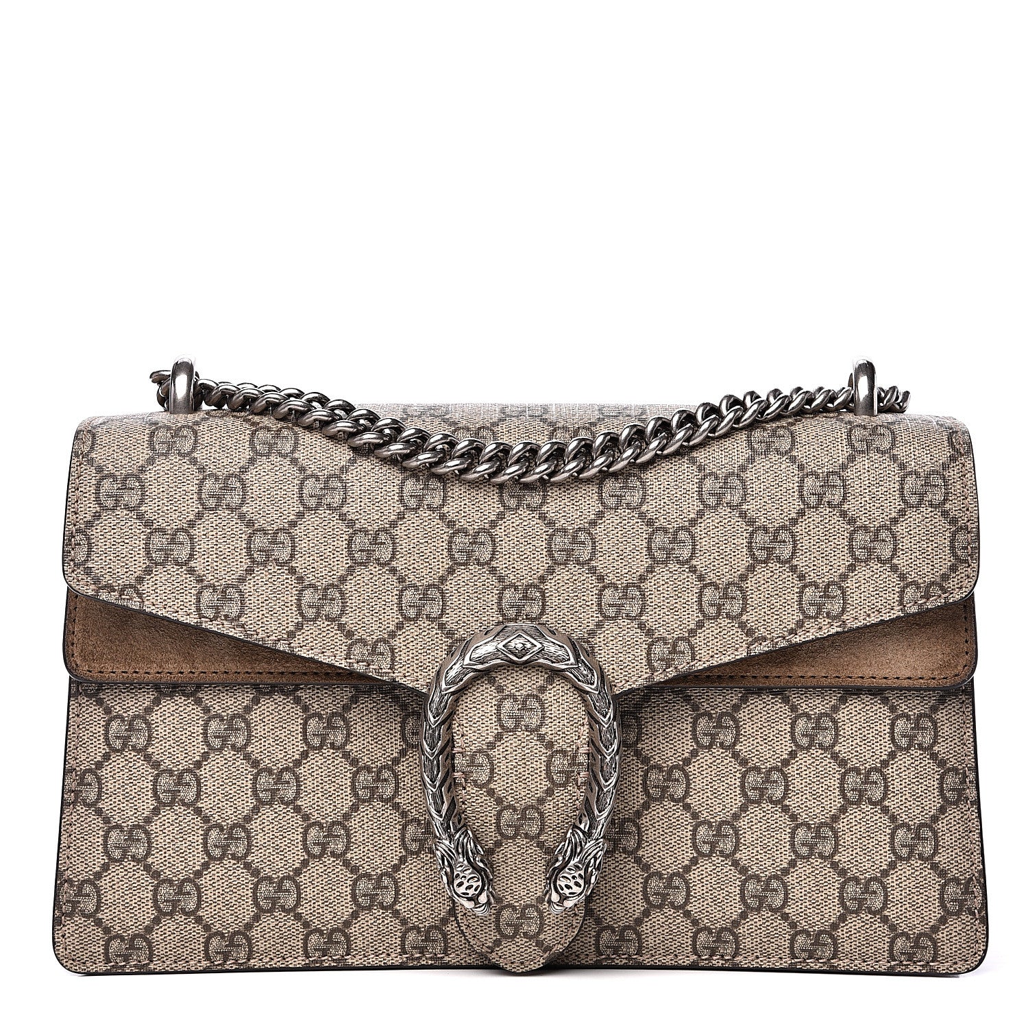Gucci GG Supreme Monogram Small Dionysus Shoulder Bag Taupe 1 of 15