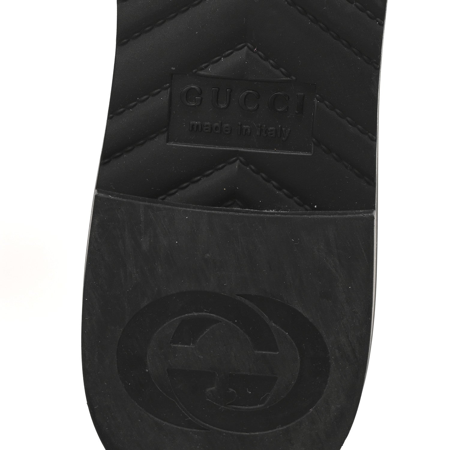 Gucci Rubber Womens Slide Sandals 40 Black 7 of 9
