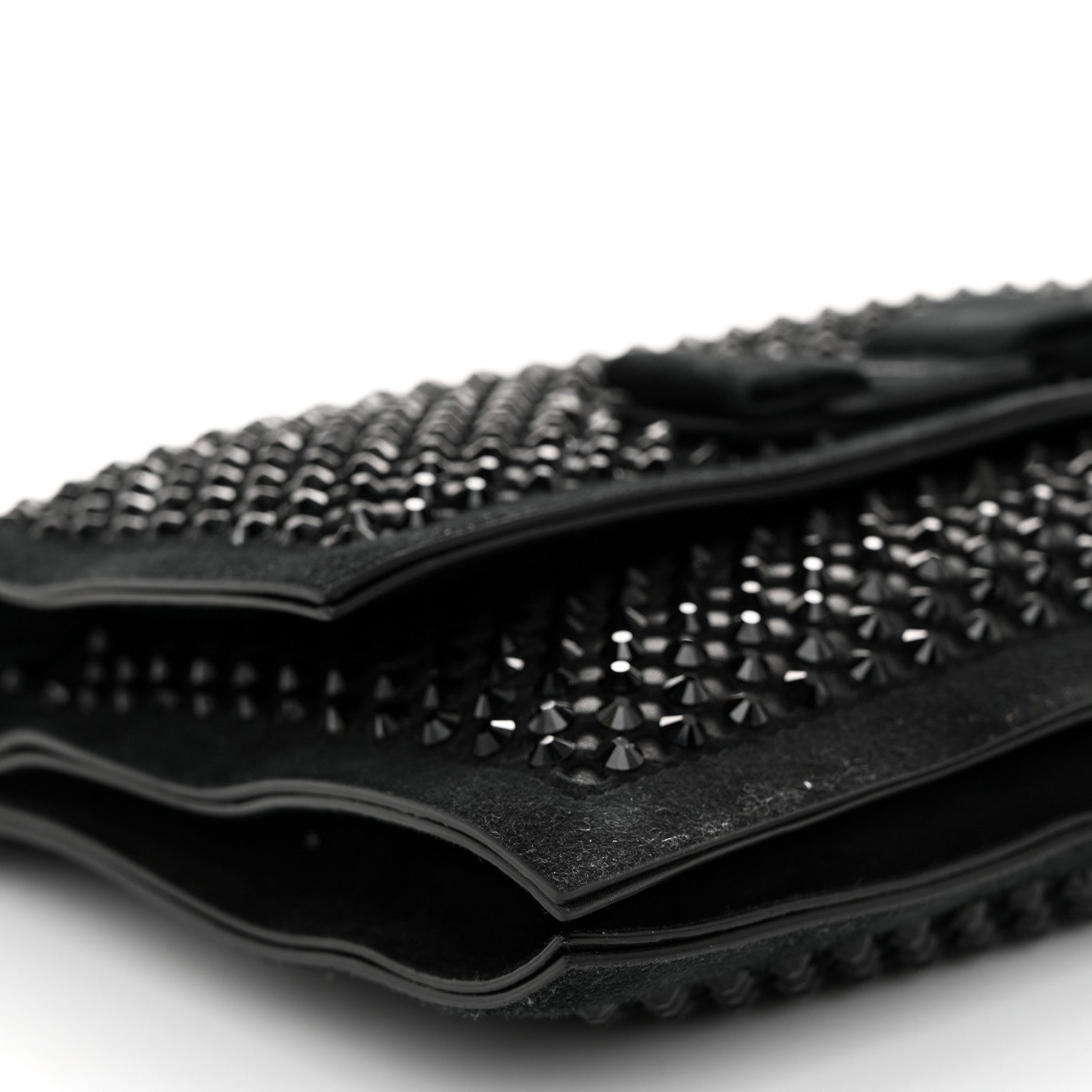 Salvatore Ferragamo Suede Crystal Embellished Small Viva Bow Shoulder Bag Black 10 of 11