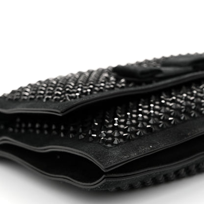 Salvatore Ferragamo Suede Crystal Embellished Small Viva Bow Shoulder Bag Black 10 of 11