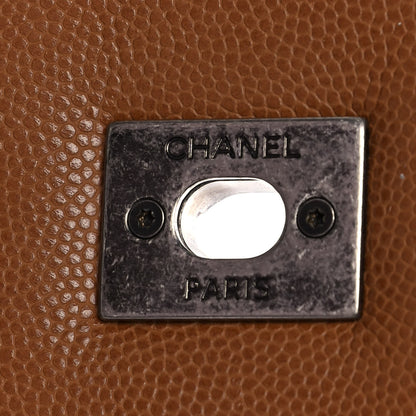 Chanel Caviar Quilted Medium Coco Handle Flap Camel 7 of 12