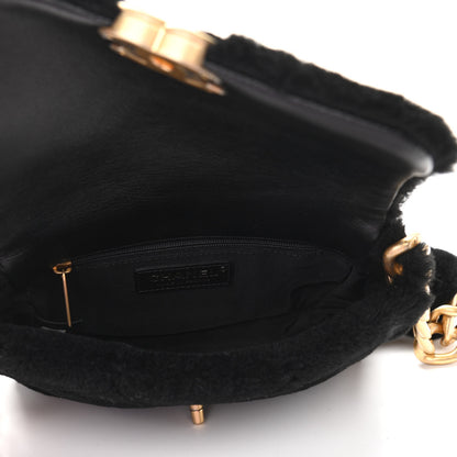 Chanel Shearling Quilted Single Flap Black 5 of 11
