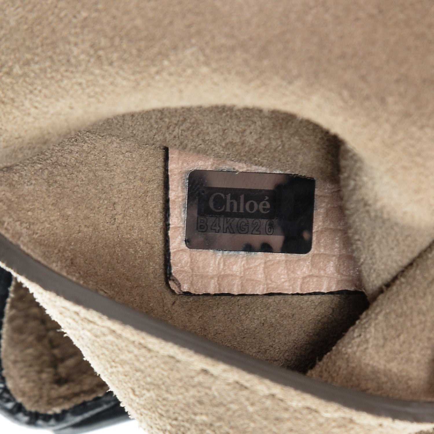 Chloe Grained Calfskin Lambskin Mini Bi-Color Drew Shoulder Bag Powder Beige Caramel 12 of 12