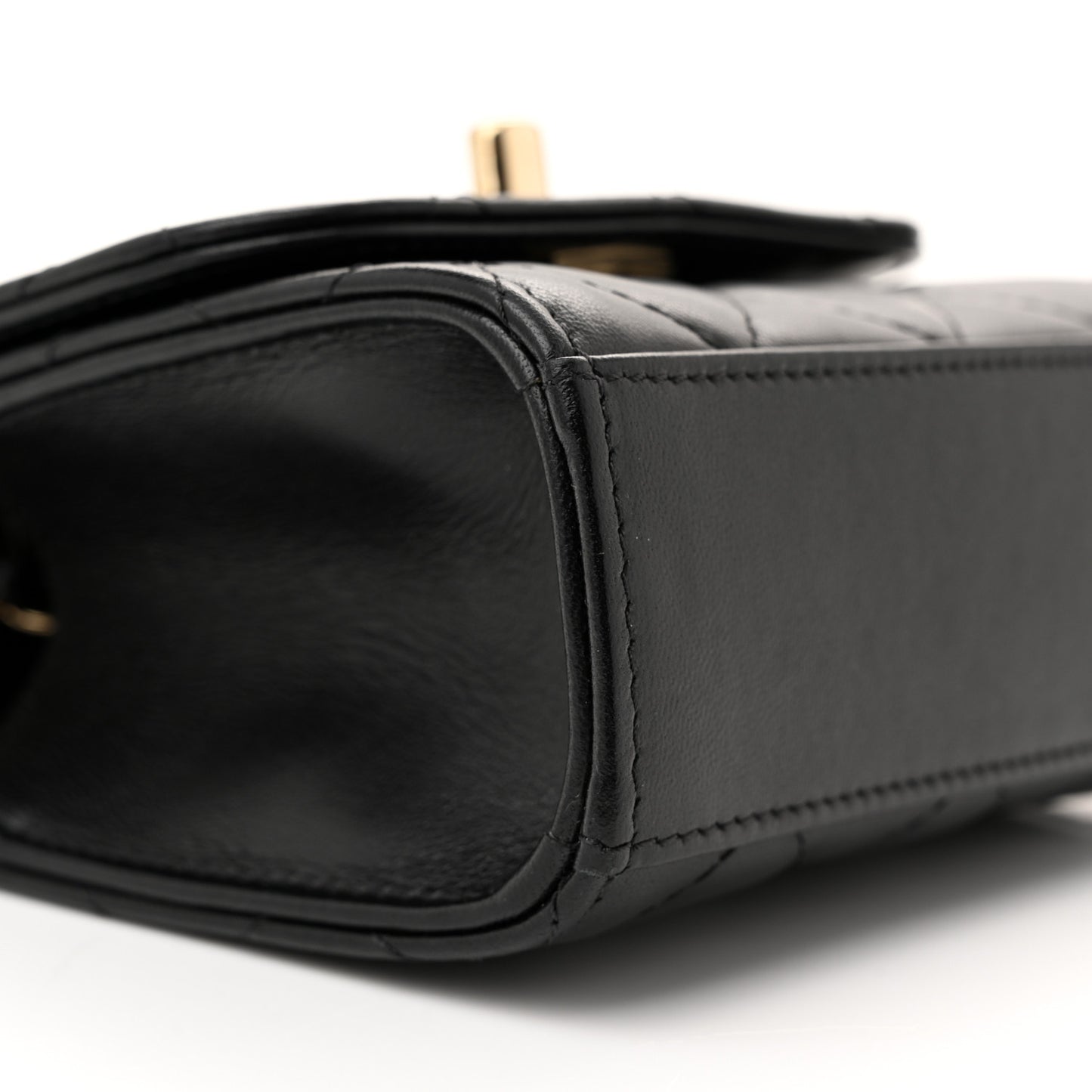 Lambskin Quilted Mini Trendy CC Clutch With Chain Black