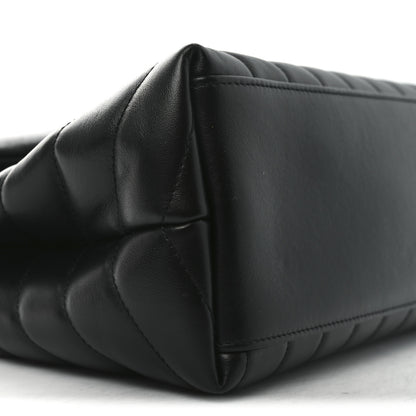 Saint Laurent Calfskin Y Quilted Monogram Medium Loulou Chain Satchel Black 9 of 10
