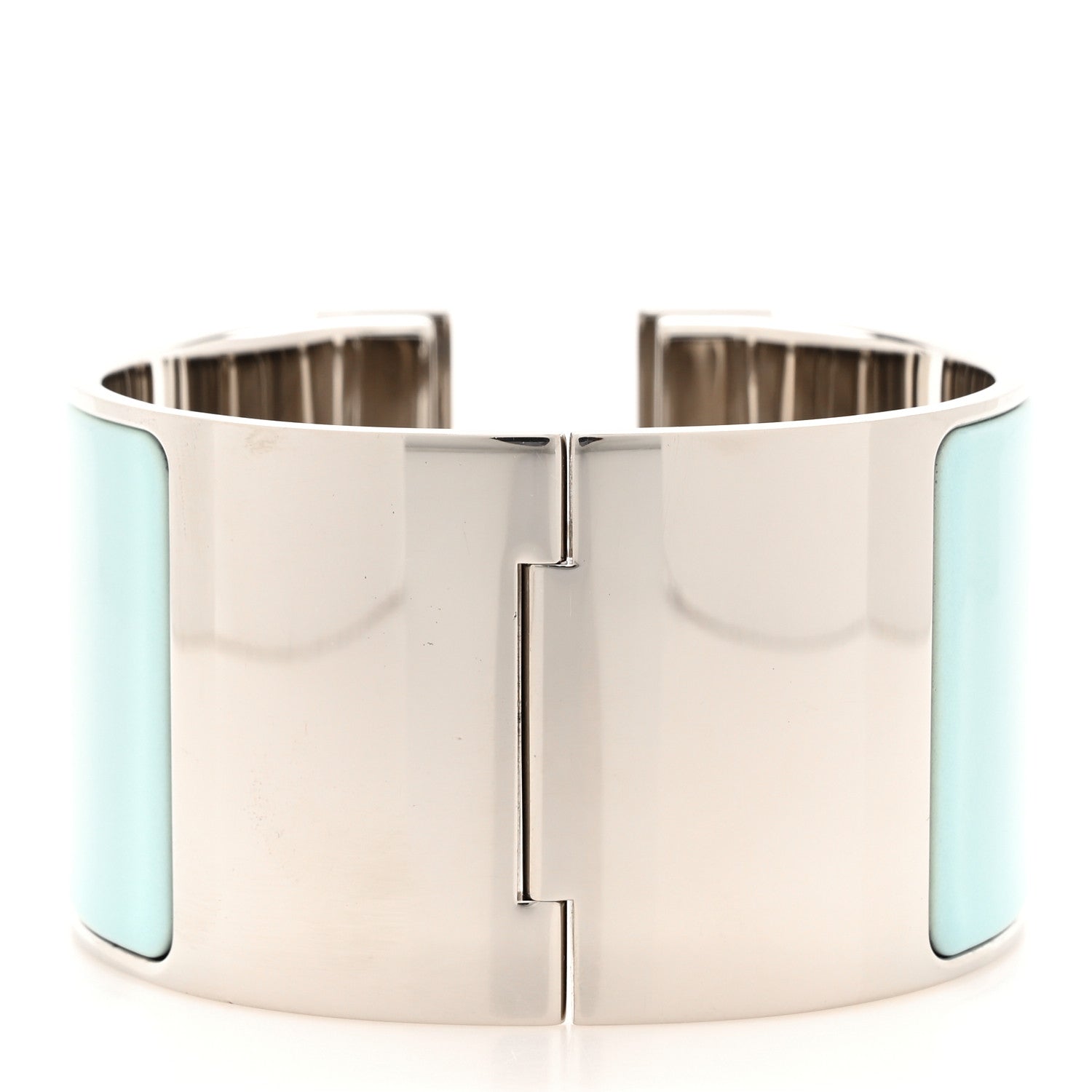 Hermes Enamel Extra Wide Clic Clac H Bracelet PM Bleu Glacier 3 of 5