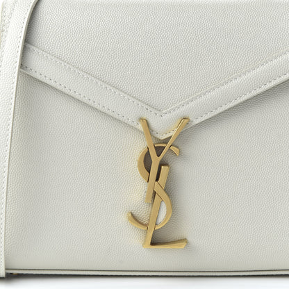 Saint Laurent Grain de Poudre Mini Classic Monogram Cassandra Top Handle Crema Soft Rouge Legion 9 of 9