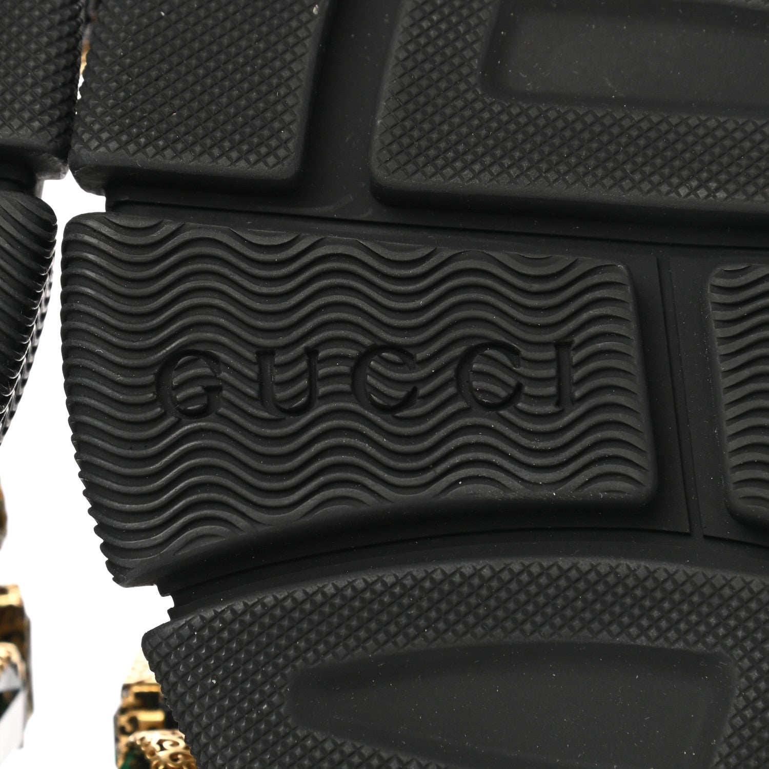 Gucci X SEGA Mesh Suede Calfskin Removable Crystals Womens Flashtrek Sneakers 37.5 Black Silver 6 of 9
