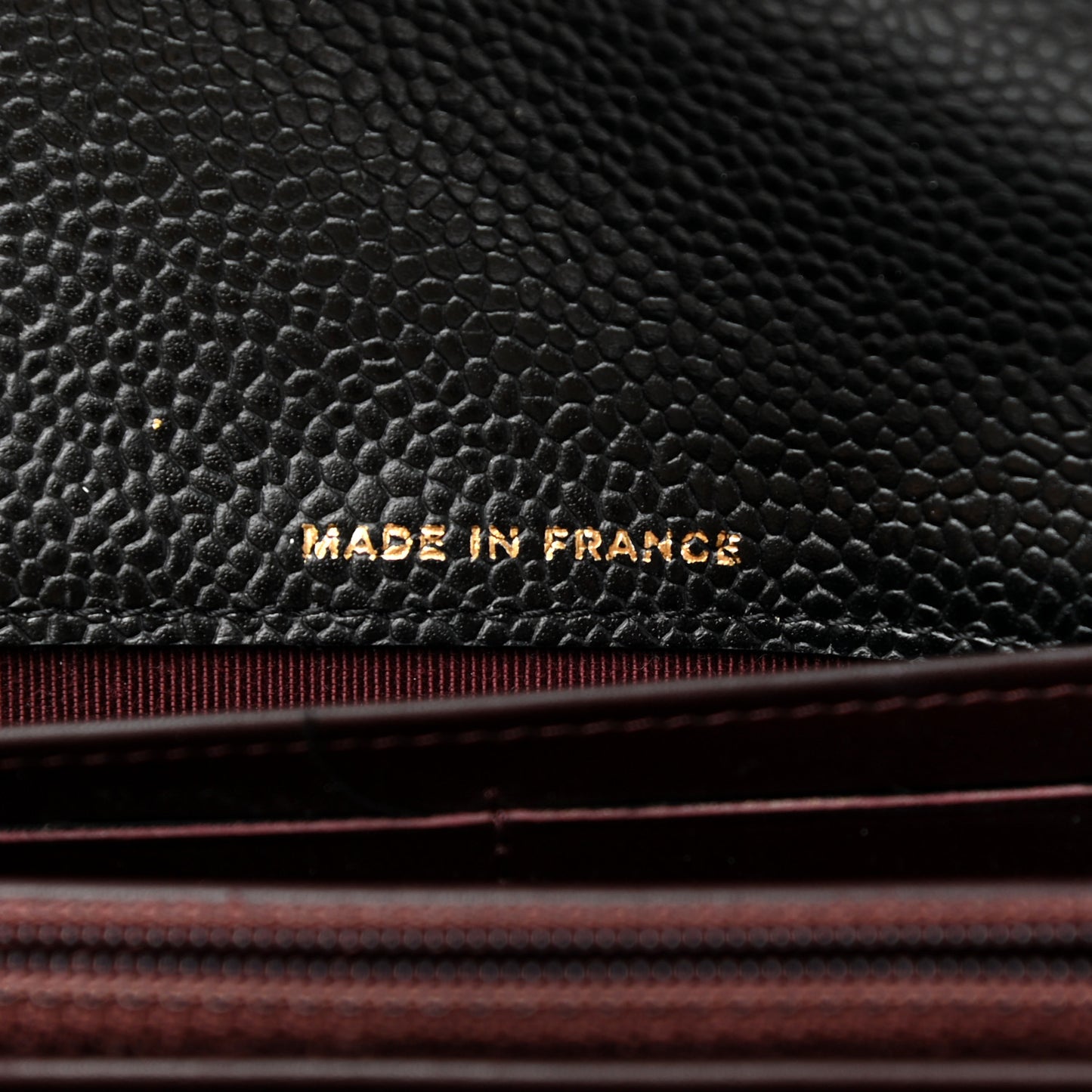 Caviar Quilted Large Gusset Flap Wallet Black